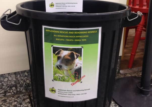The pet food donation pot is in Morrisons