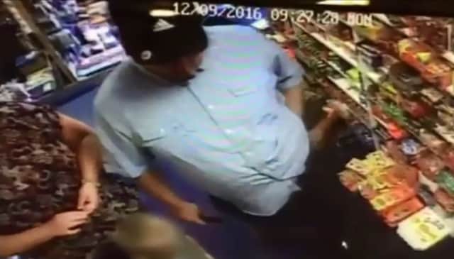 CCTV cameras captured the sweet theft