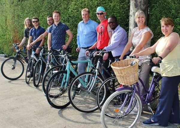 Staff at Peli BioThermal in Leighton Buzzard take part in the Cycle to Work initiative