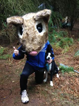 Chris visited Rushmere Country Park, were Wild Things was filming, and they let him try on a costume