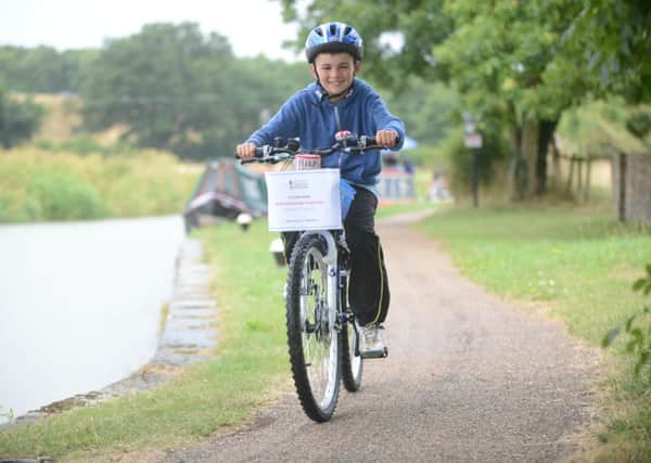 Michael takes part in his first charity challenge, aged just 11