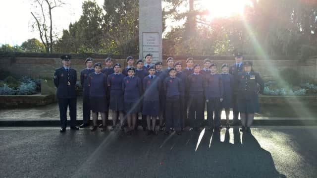 1003 Leighton Buzzard Squadron taking part in Remembrance Day commemorations