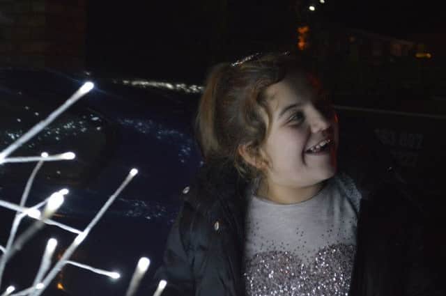 Frankie Ross visits the Christmas lights put up in her honour last year