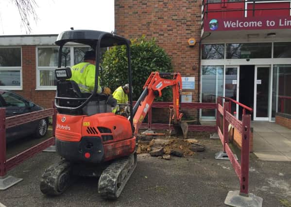 It's "digging a big Linslade hole!" said the school's Twitter page