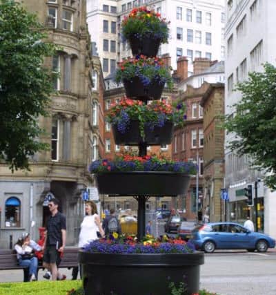 An image showing what the new giant precinct planters with their conversion kits will look like.
