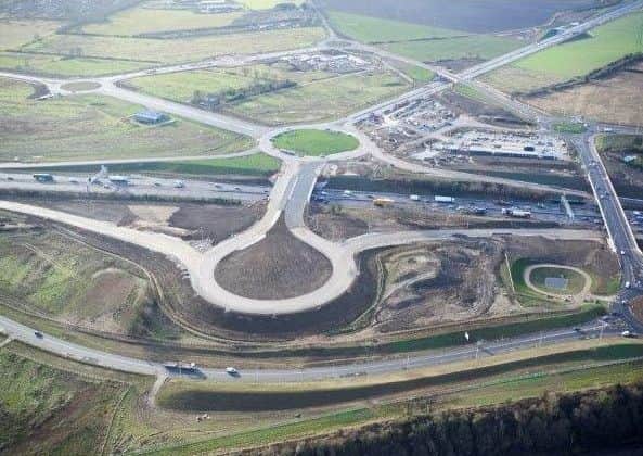 A5-M1 link road and new M1 junction 11A. Photo by Highways England