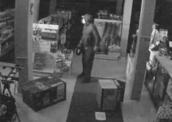 A CCTV image from the break-in on February 21