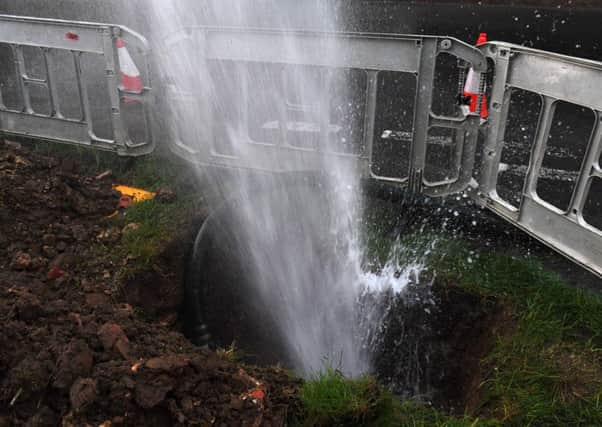Water main leak in Linslade   Photo: Jane Russell