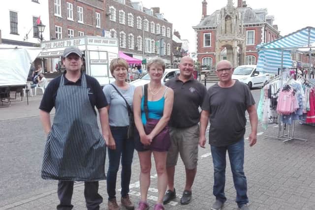 Market traders unhappy about the planned changes in Leighton Buzzard