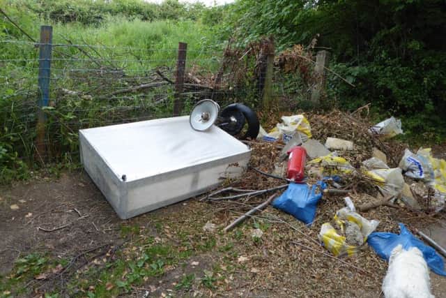 Rubbish dumped in Heath and Reach made residents upset