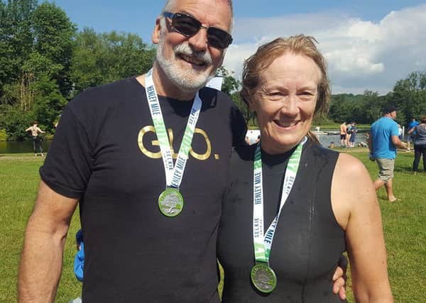 Keith and Jennifer after the Henley Mile